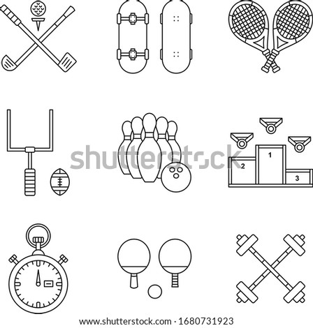 Sport Vector Illustrations Pack with Line Style