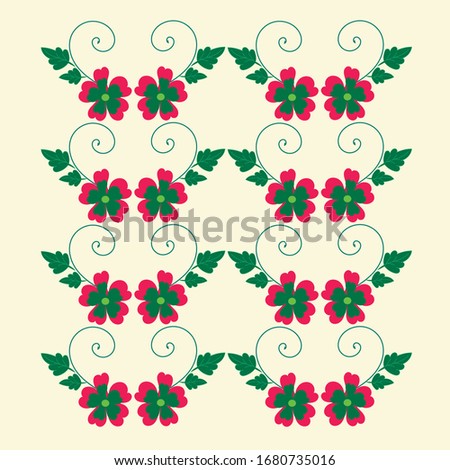 Flower and Leaf is very beautiful as a Pattern Design.