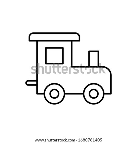 Train toy, baby icon. Simple line, outline vector elements of child for ui and ux, website or mobile application