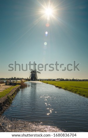 Dutch Windmill at Leidschendam, the netherlands (driemanspolder)