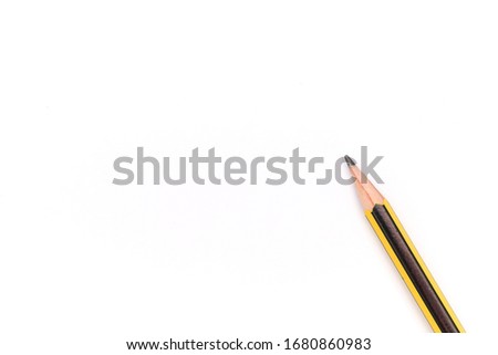 black and yellow pencil with white background 