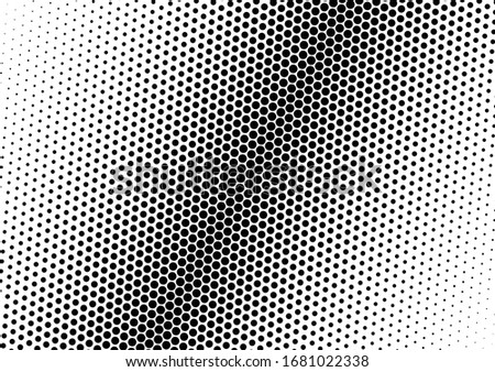 Pop-art Dots Background. Monochrome Vintage Texture. Gradient Modern Pattern. Fade Distressed Backdrop. Vector illustration