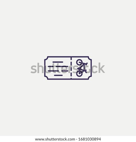 Outline bike ticket icon.bike ticket vector illustration. Symbol for web and mobile