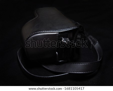 Camera leather case black color 