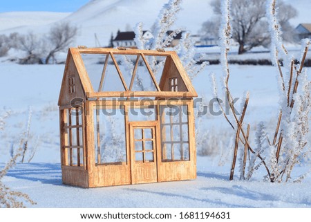 miniature greenhouse, birdhouse for birds