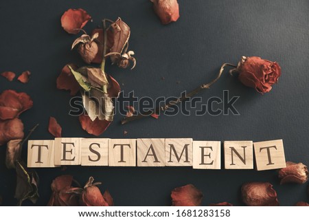 retro effect on photo concept last will and testament Royalty-Free Stock Photo #1681283158