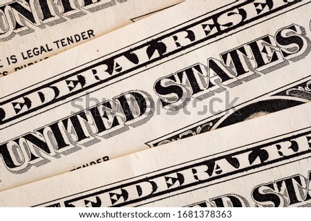 element of the 1 dollar bill close -up, macro