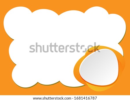 Background design template with orange frame illustration