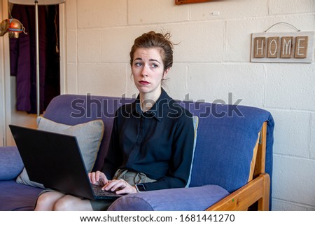 UK coronavirus lock down means people must work from home under social distancing and self isolation due to covid-19 covid virus Royalty-Free Stock Photo #1681441270