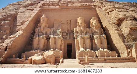 Temple of Abu Simbel in Aswan, Egypt Royalty-Free Stock Photo #1681467283