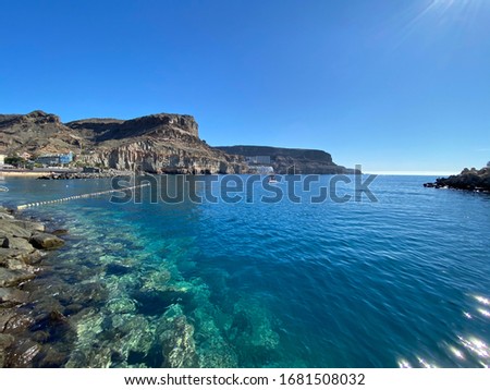 Breathless view from a beach of Gran Canaria, Spain