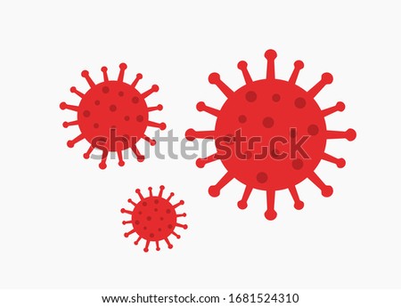 Coronavirus virus SARS-CoV-2 model symbol shape. Vector illustration. Royalty-Free Stock Photo #1681524310