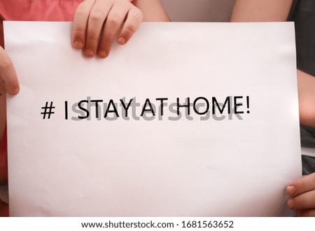 I stay at home awareness social media campaign and coronavirus prevention covid-19