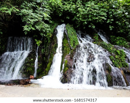 The unique and fascinating beauty of Harbiye (Daphne) waterfall. (Antakya - Turkey  