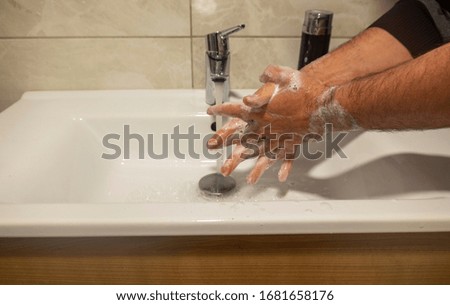 Covid-19 should be hand-washed frequently to protect against virus. coronavirus Royalty-Free Stock Photo #1681658176