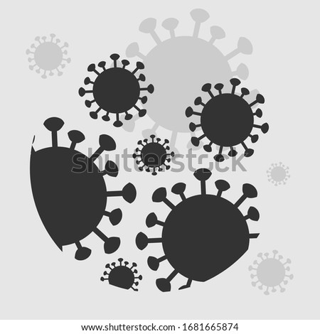 Vector coronavirus icons biology illustration