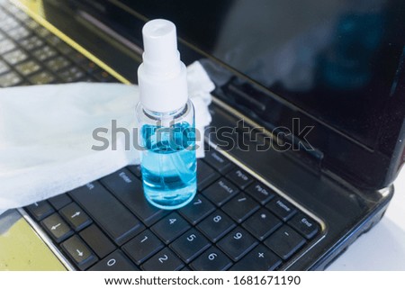 clean keyboard notebook at home to protect virus covid19