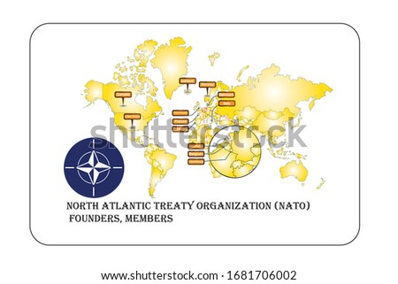 map of North Atlantic Treaty Organization countries Founders Members