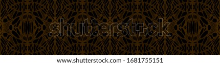 Ethnic Ikat Print. Ancient Folk Texture. Seamless Ethnic Ikat Design. Bohemian Vintage Kaleidoscope. Boho Repeat. Crayon Golden Print. Ethnic Fabric. Golden Ethnic Tribal Embroidery.