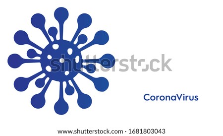 Vector illustration of a minimal logo design of a virus representing Corona Virus