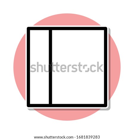 window sticker icon. Simple thin line, outline vector of web icons for ui and ux, website or mobile application