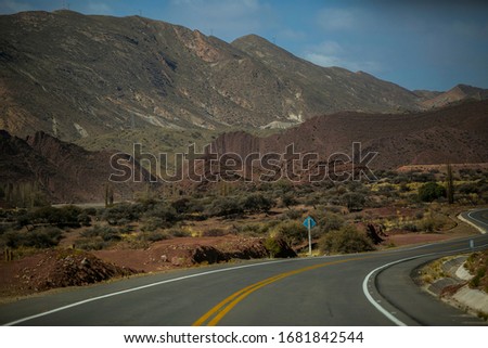 Dry road landscape in Cordillera Real, Andes, Bolivia