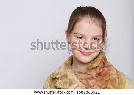 Studio portrait of european caucasian teen girl as a model