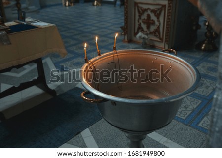 religion church metal cross candle 