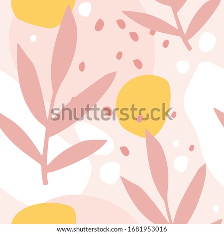 Seamless  floral pattern. Texture fabric, wallpaper, stationery, packaging design. Vector  Handdrawn illustration