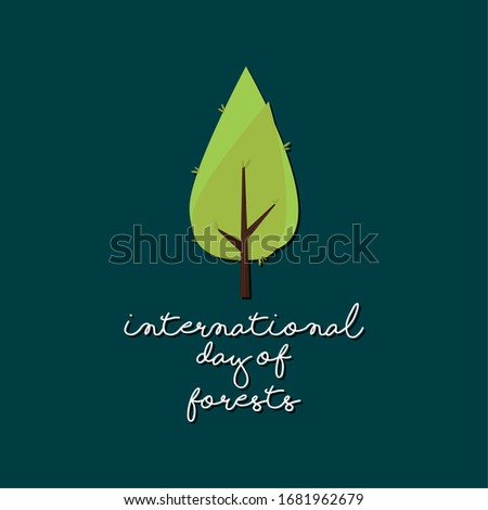 International day for forest with trees - Vector