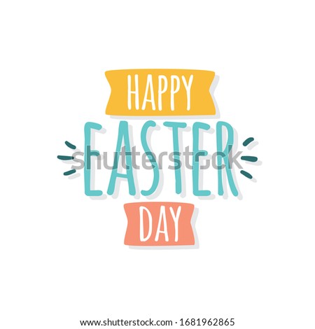 Easter day typography. Easter season - Vector illustration