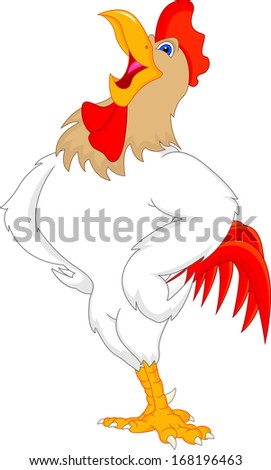 cute rooster cartoon