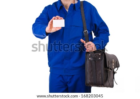 Blue collar worker. 