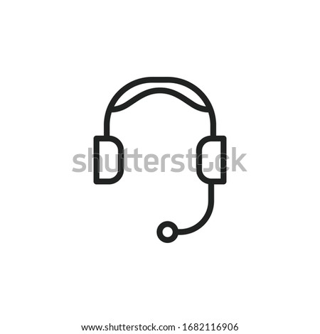 Simple support line icon. Stroke pictogram. Vector illustration isolated on a white background. Premium quality symbol. Vector sign for mobile app and web sites.