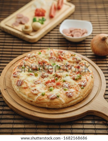 Delicious Hot Pizza Slice with Cheese