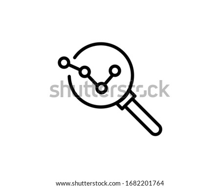 Analysis flat icon. Thin line signs for design logo, visit card, etc. Single high-quality outline symbol for web design or mobile app. Analysis outline pictogram. Royalty-Free Stock Photo #1682201764