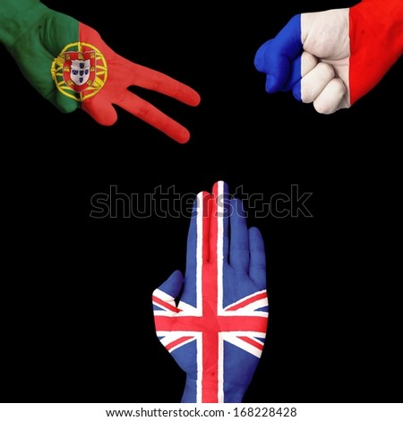Portugal France UK Rock-Paper-Scissors 