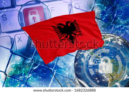 Concept of Albania national lockdown due to coronavirus crisis covid-19 disease. Country announce movement control order emergency state restrictions to combat the spread of the virus.