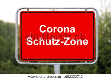 A Corona sign in Germany