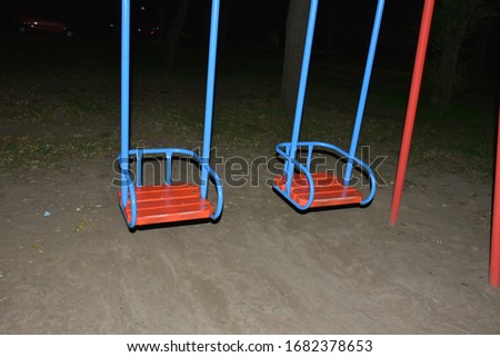 set of swings on chains