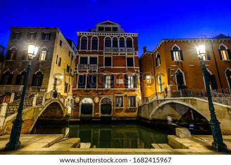 typical part of a historic facade in venice - italy
