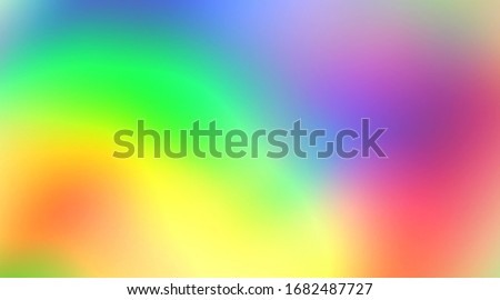 Soft blurry rainbow color mix holographic iridescent metal gradient. Hologram glitch. Light through a prism and smoke. Abstract background