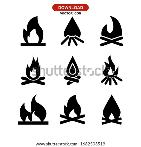 bonfire icon or logo isolated sign symbol vector illustration - Collection of high quality black style vector icons
