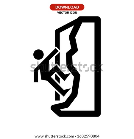 climbing icon or logo isolated sign symbol vector illustration - high quality black style vector icons
