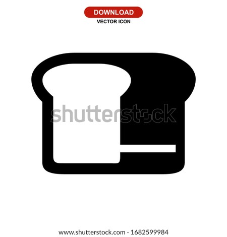 bread icon or logo isolated sign symbol vector illustration - high quality black style vector icons
