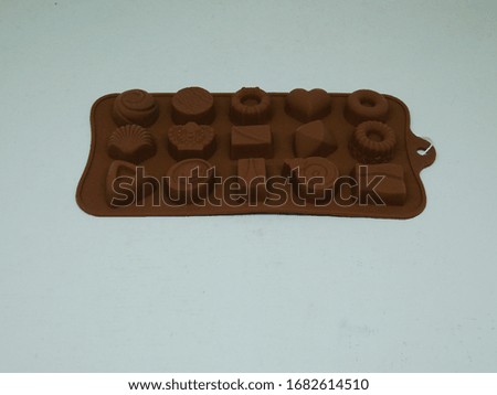 Brown Silicone Chocolate Mold Multiple Shape 