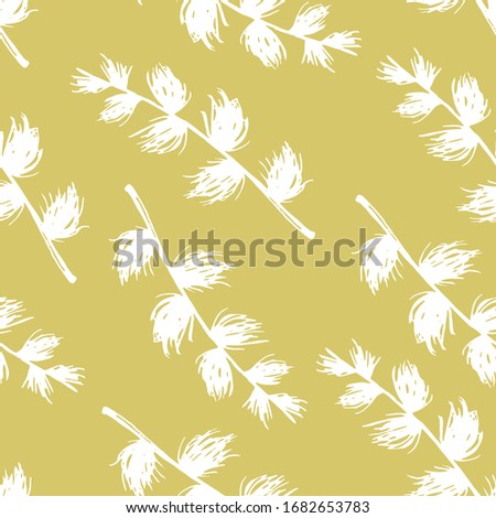 vector seamless pattern with a hand-drawn spruce branch. it can be used as Wallpaper, background, print, textile design, notebooks, phone cases, packaging paper, and more.