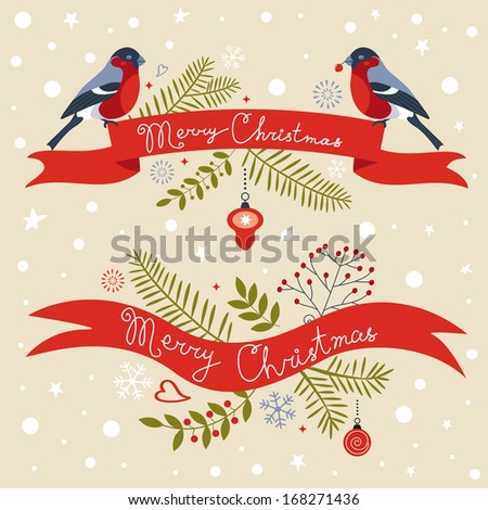 Christmas greeting banners beautiful collection