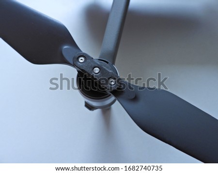 Close up photo of latest technology drone or UAV rotor arm that houses the propeller