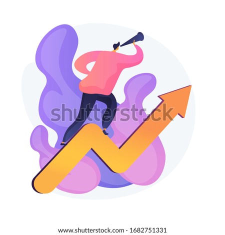 Business opportunities, chances. Professional ambitions, company development plans, searching innovation. Visionary entrepreneur anticipating new trends. Vector isolated concept metaphor illustration Royalty-Free Stock Photo #1682751331